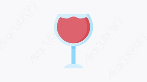 图片素材-025-葡萄酒wine扁平卡通饮料元素图标