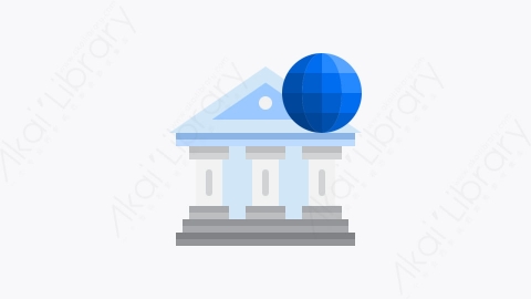 图片素材-026-银行bank扁平卡通银行元素图标
