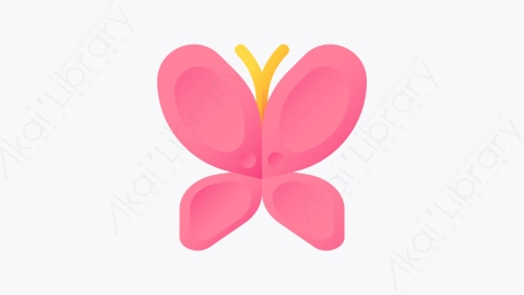 图片素材-026-蝴蝶butterfly扁平卡通世界癌症宣传日元素图标