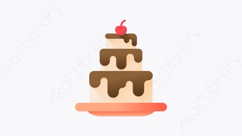 图片素材-026-蛋糕cake扁平卡通糖果店元素图标