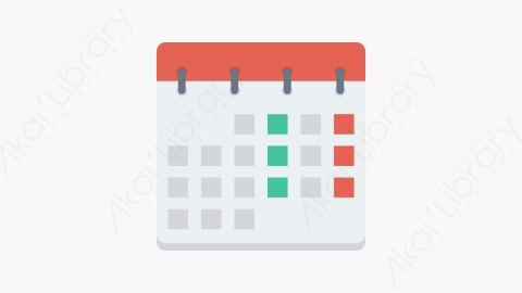 图片素材-026-日历calendar扁平卡通学校教育图标元素