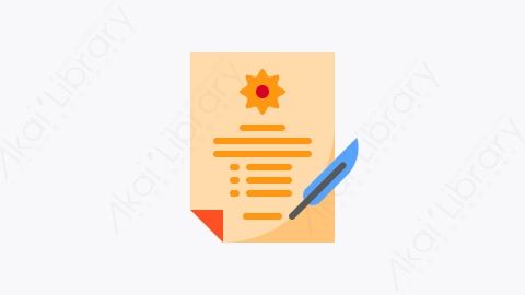 图片素材-026-合同contract扁平卡通商务业务启动元素图标