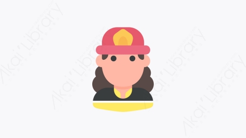 图片素材-026-防火墙firewoman扁平卡通人物头像元素图标