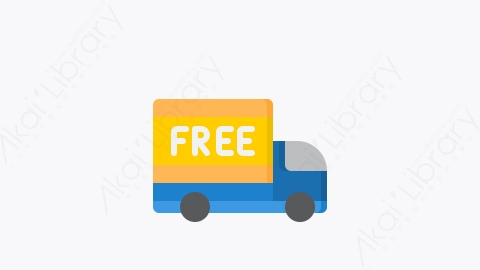 图片素材-026-免费送货free_delivery扁平卡通购物在线元素图标