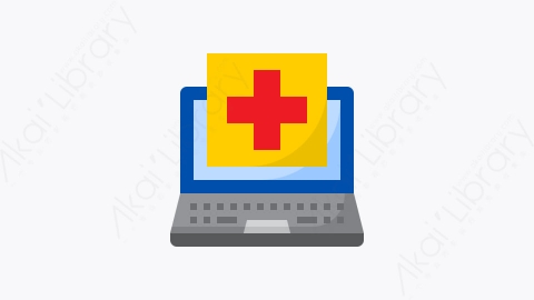 图片素材-026-医院hospital扁平卡通计算机电脑应用程序元素图标