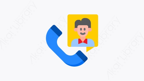 图片素材-026-电话号码phone_call扁平卡通通信元素图标