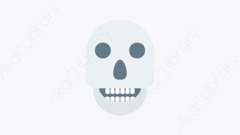 图片素材-026-头骨skull扁平卡通医疗设施与健康图标元素