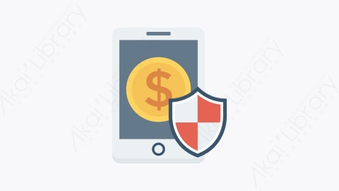 图片素材-026-智能手机smartphone扁平卡通银行和商务金融业图标元素