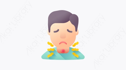 图片素材-026-喉咙痛sore_throat扁平卡通冠状病毒元素图标