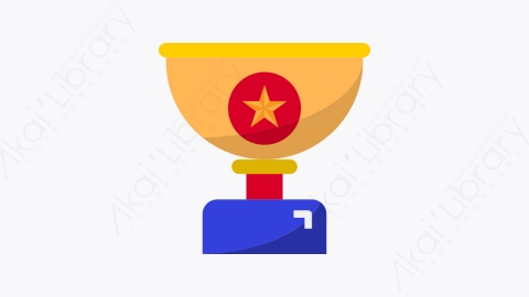 图片素材-026-奖杯-1trophy扁平卡通奖励和奖牌元素图标