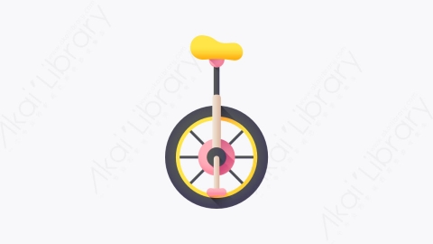 图片素材-026-独轮车unicycle扁平卡通公平的元素图标