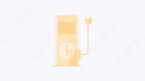 图片素材-027-充电站charging_station扁平卡通生态元素图标