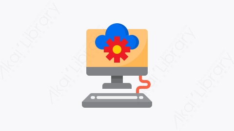 图片素材-027-数据管理data_management扁平卡通云计算元素图标