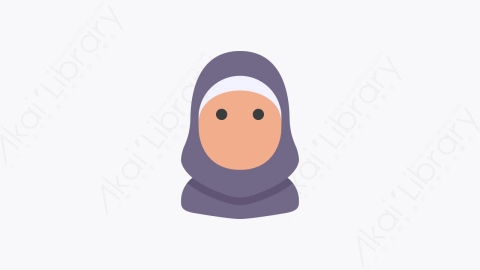 图片素材-027-头巾hijab扁平卡通人物头像元素图标
