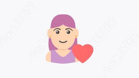 图片素材-027-爱心love扁平卡通妇女节元素图标