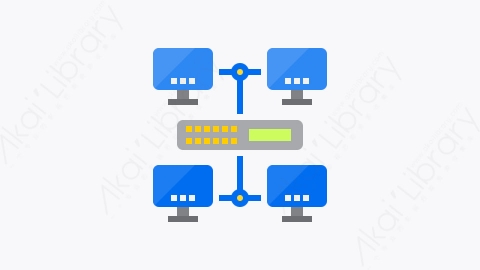 图片素材-027-网络-3network扁平卡通计算机和网络元素图标