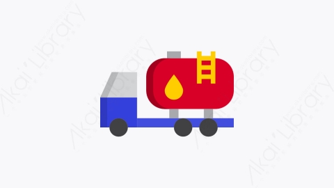 图片素材-027-油罐车oiltruck扁平卡通城市污染元素图标