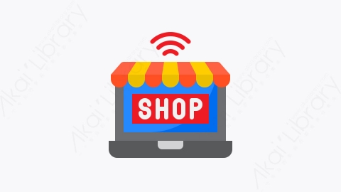 图片素材-027-网上商店online_shop扁平卡通物联网元素图标