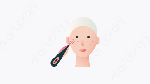 图片素材-027-减少雀斑reduce_freckles扁平卡通整形外科图标