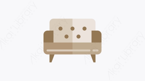 图片素材-027-沙发sofa扁平卡通家具和家用元素图标