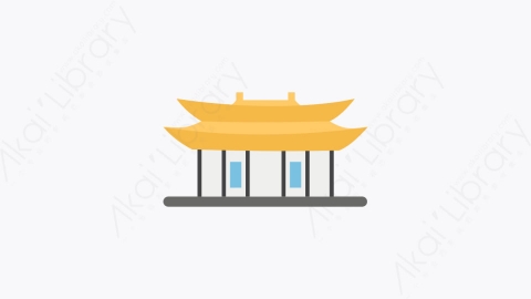 图片素材-027-太阳穴temple扁平卡通城市地图元素图标