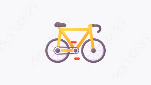 图片素材-028-自行车bicycle扁平卡通城市元素图标