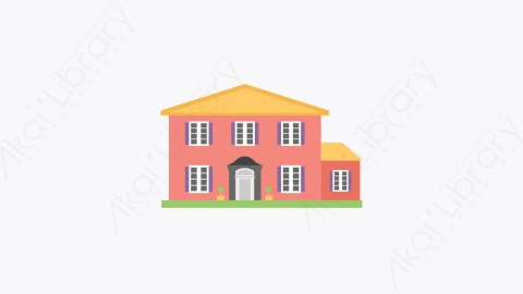 图片素材-028-住宅house扁平卡通城市地图图标
