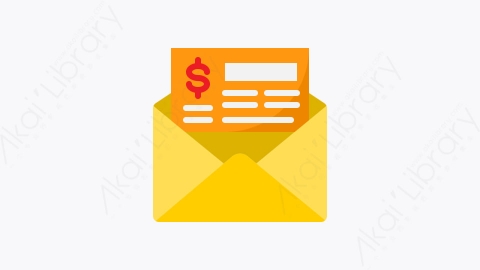 图片素材-028-邮件mail扁平卡通货币和金钱元素图标