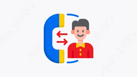 图片素材-028-电话号码phone_call扁平卡通帮助和支持元素图标