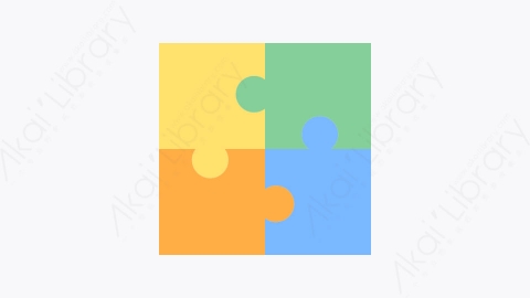 图片素材-028-拼图puzzle扁平卡通学校元素图标