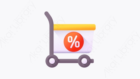 图片素材-028-购物车shopping_cart扁平卡通黑色星期五元素图标