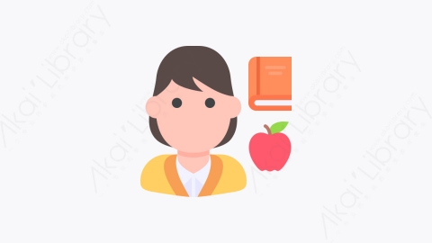 图片素材-028-教师teacher扁平卡通回到学校元素图标