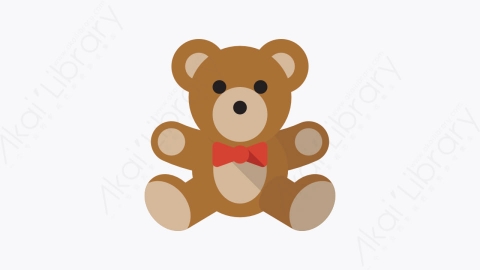 图片素材-028-泰迪熊teddybear扁平卡通杂项元素图标