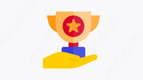 图片素材-028-奖杯-3trophy扁平卡通奖励和奖牌元素图标