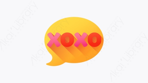 图片素材-028-xoxo扁平卡通情人节元素图标