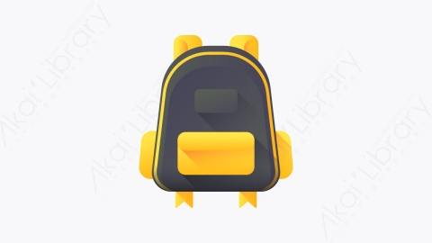 图片素材-029-背包backpack扁平卡通回到学校元素图标