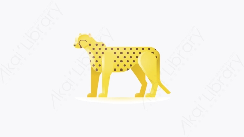 图片素材-029-猎豹cheetah卡通动物元素图标