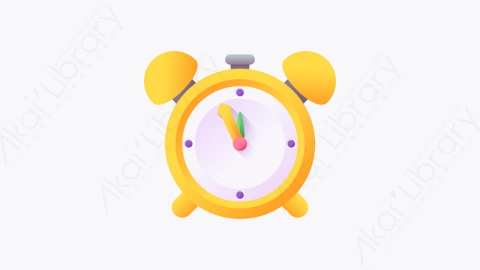 图片素材-029-时钟clock扁平卡通新年元素图标