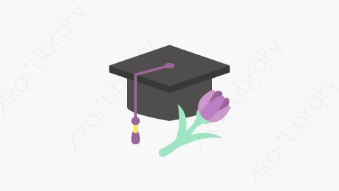 图片素材-029-博士帽graduation_cap扁平卡通妇女节元素图标