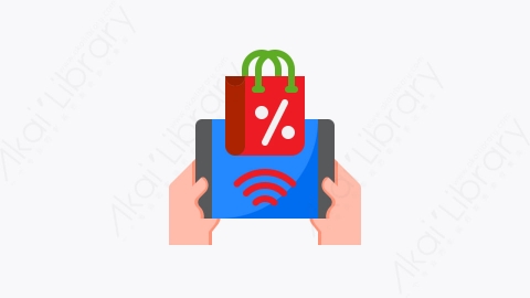 图片素材-029-网上购物shopping_online扁平卡通物联网元素图标