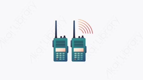 图片素材-029-对讲机walkie_talkies扁平卡通露营图标