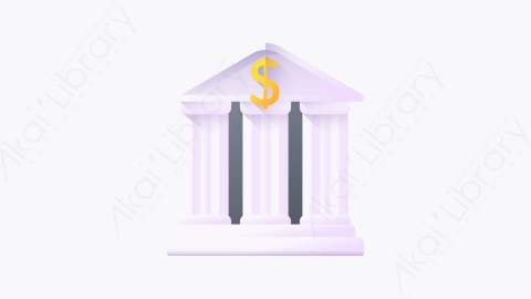 图片素材-030-银行bank扁平卡通位置元素图标