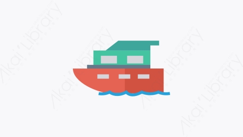 图片素材-030-船-3boat扁平卡通交通工具图标元素