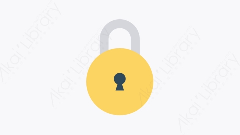 图片素材-030-锁lock扁平卡通办公设计和打印元素图标