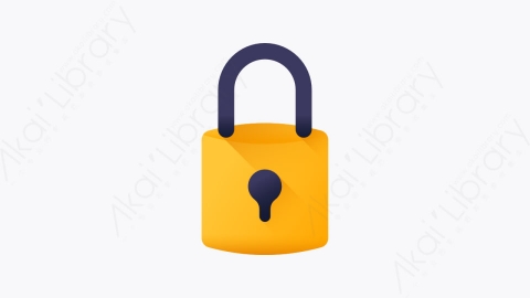 图片素材-030-锁lock扁平卡通保护和安全元素图标