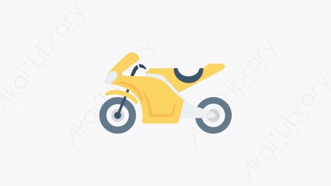 图片素材-030-摩托车motorbike扁平卡通交通运输工具图标元素