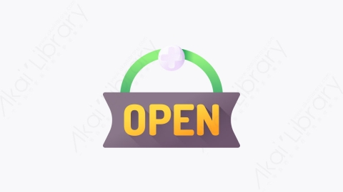 图片素材-030-打开open扁平卡通黑色星期五元素图标