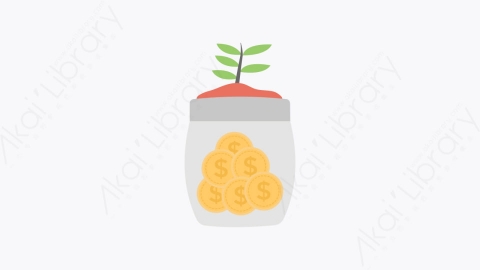图片素材-030-利润增长profit_growth扁平卡通会计图标