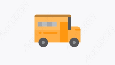 图片素材-030-校车schoolbus扁平卡通学校元素图标