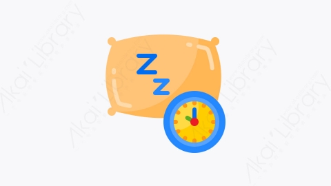 图片素材-030-睡眠sleep扁平卡通时间时钟钟表元素图标